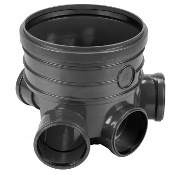 Shaft bottom, 400 with 3 inlets and 1 outlet, Ø 200