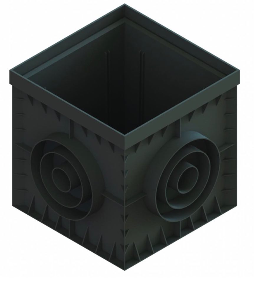 Collection shaft, square, 300x300, Class A15- C250