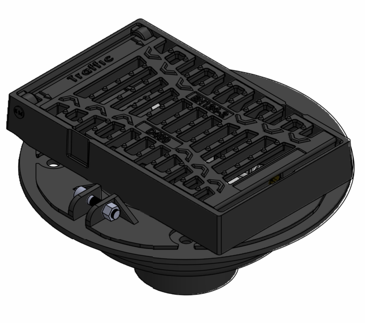 Чугунена Решетка за мостове с вертикално оттичане, Клас D400