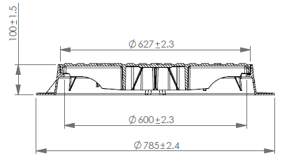 Чугунени Капаци, Ф600, Клас D400