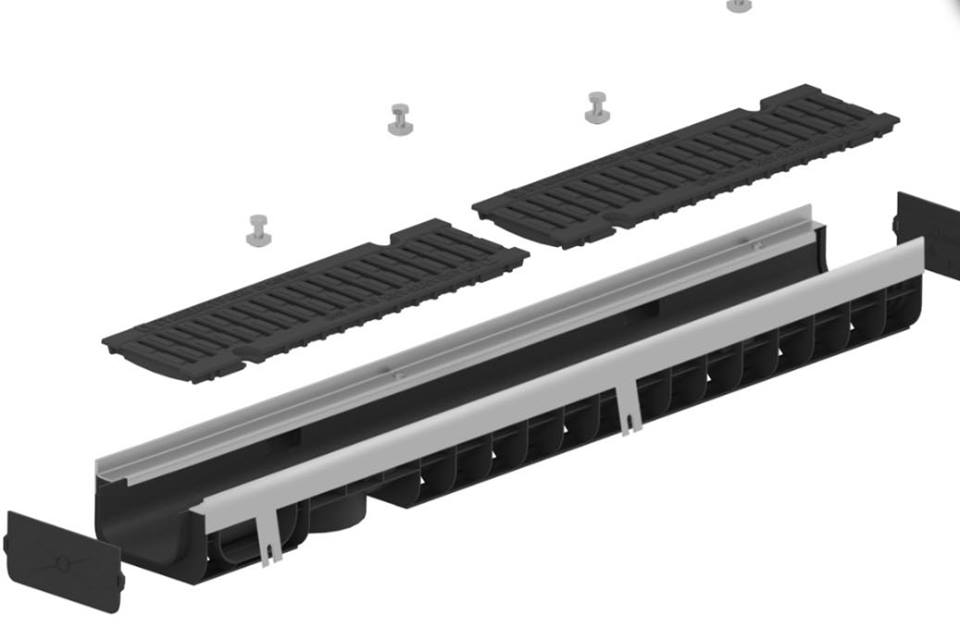 Linear Drains PP, 1000x156x96, Class D400