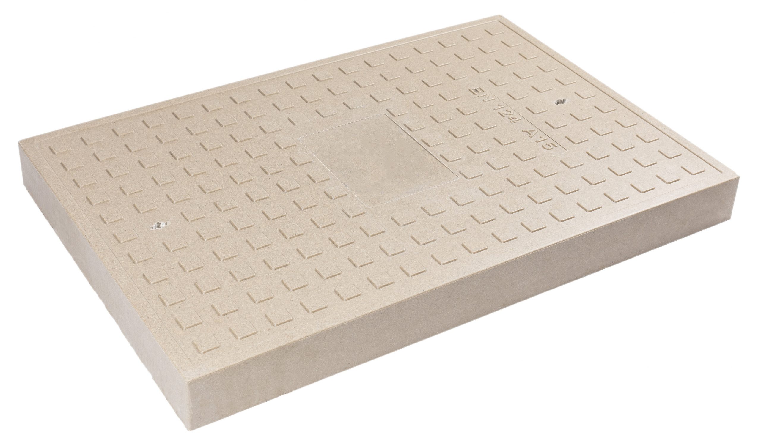 Covers made of glass-reinforced polymer-concrete, 900 x 600 x 80 mm, Class A15