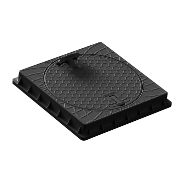 Square cover made of Polypropylene PP, Ø400, Class A15