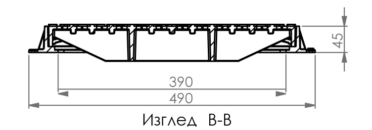 Cast iron grids, 390x390mm, Class C250