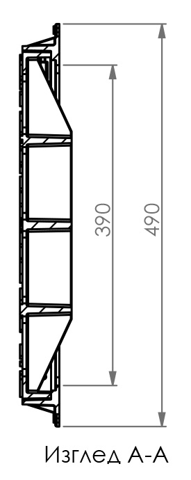 Cast iron grids, 390x390mm, Class C250