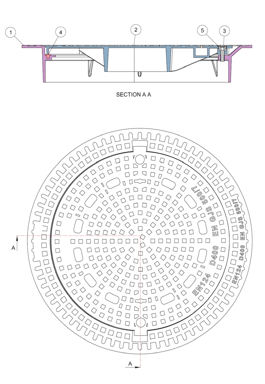 Cast Iron Covers, Ø605, Class D400