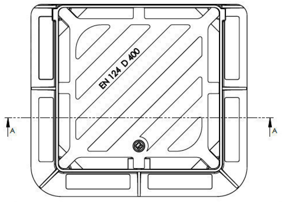 Cast iron grids, 433x433mm, Class D400