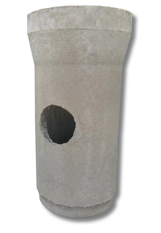 Concrete pipe Ø400 mm, L=1000 mm, with holes Ø200