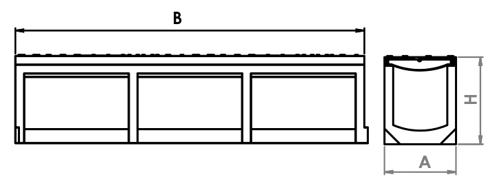 Linear Drains, 400 x 1000 x 400 mm, Class D400