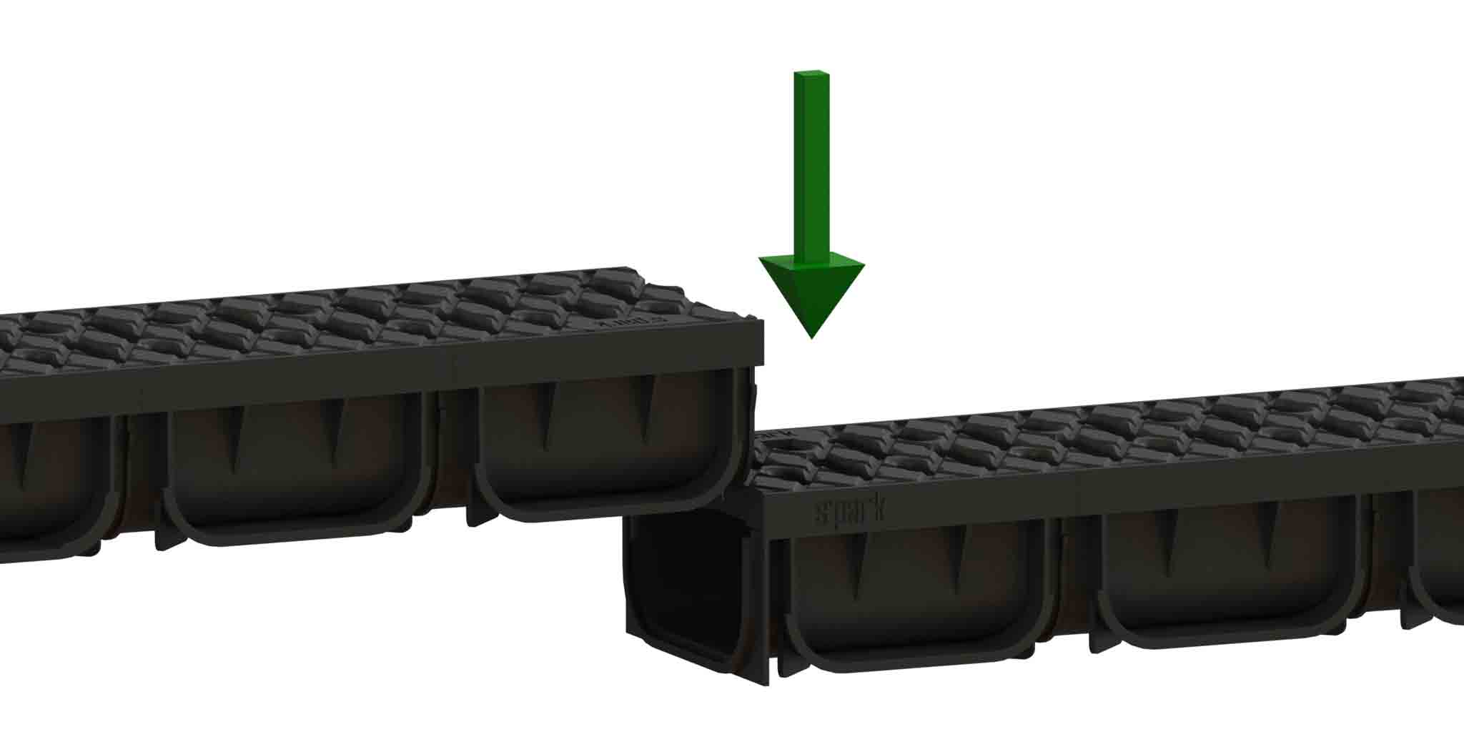 Linear Drains PP, 1000x135x70, Class A15