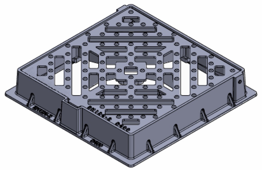 Cast iron grids, 472x472mm, Class D400