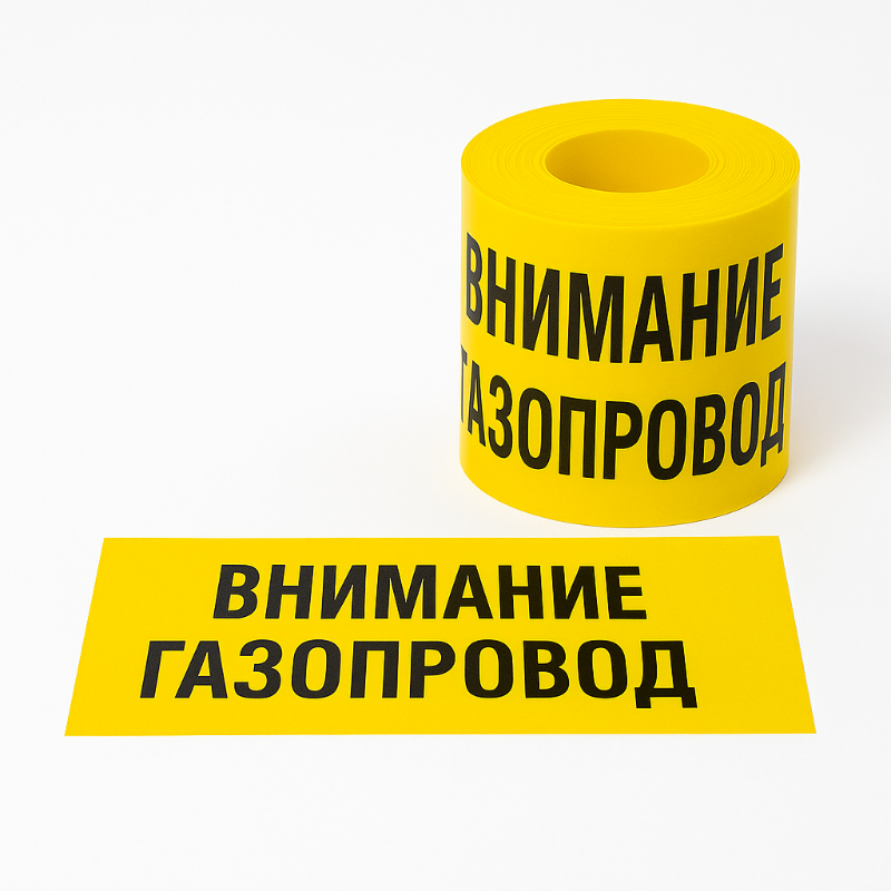 СИГНАЛНА ЛЕНТА ВНИМАНИЕ ГАЗОПРОВОД 80μm 50mm х 250М