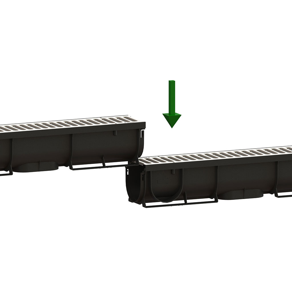 Linear Drains PP, 1000x90x90, Class A15