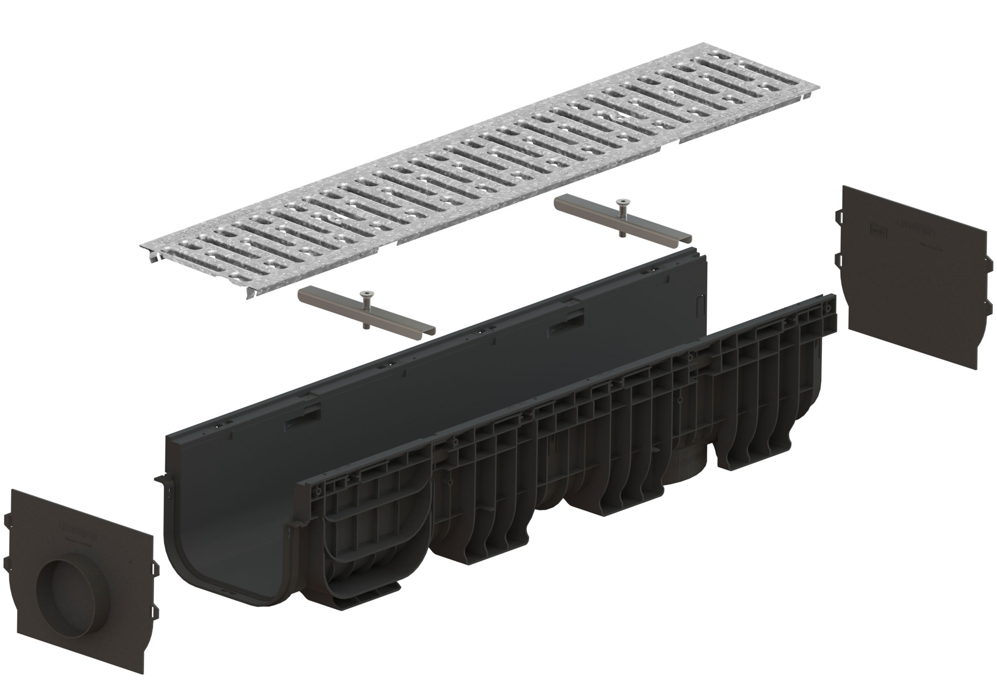 Linear drains PP, 1000x260x200, Class A15