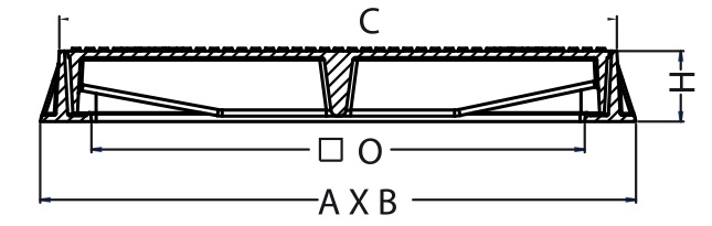Cast iron grids, 433x433mm, Class D400