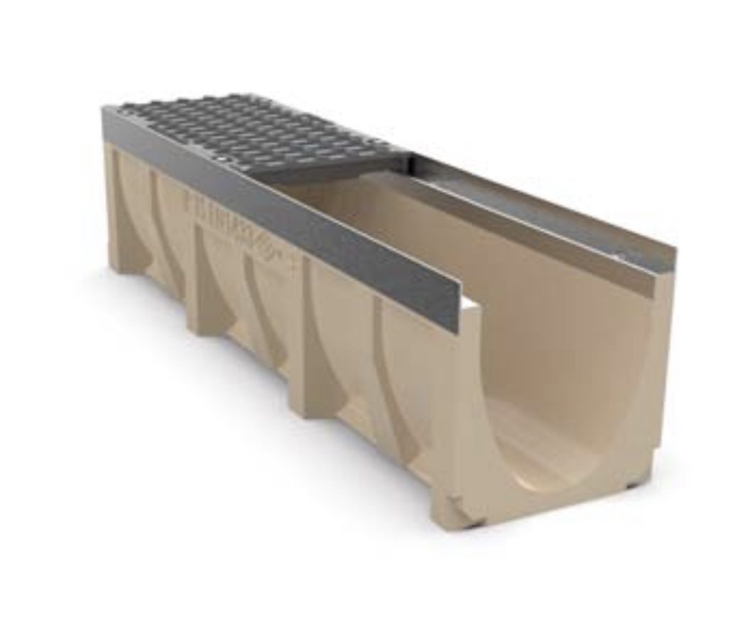 Linear drains made of polymer-concrete