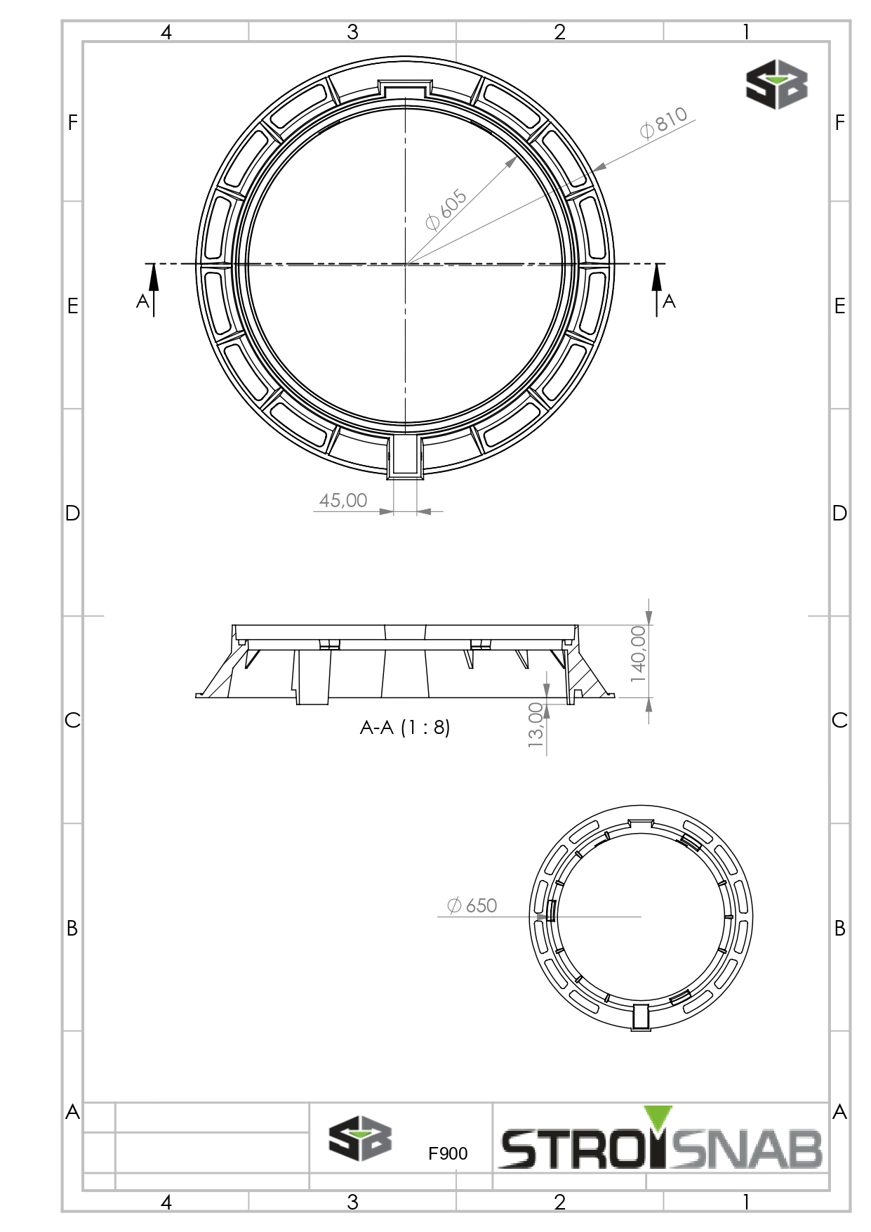 Cast Iron Covers, Ø600, Class F900